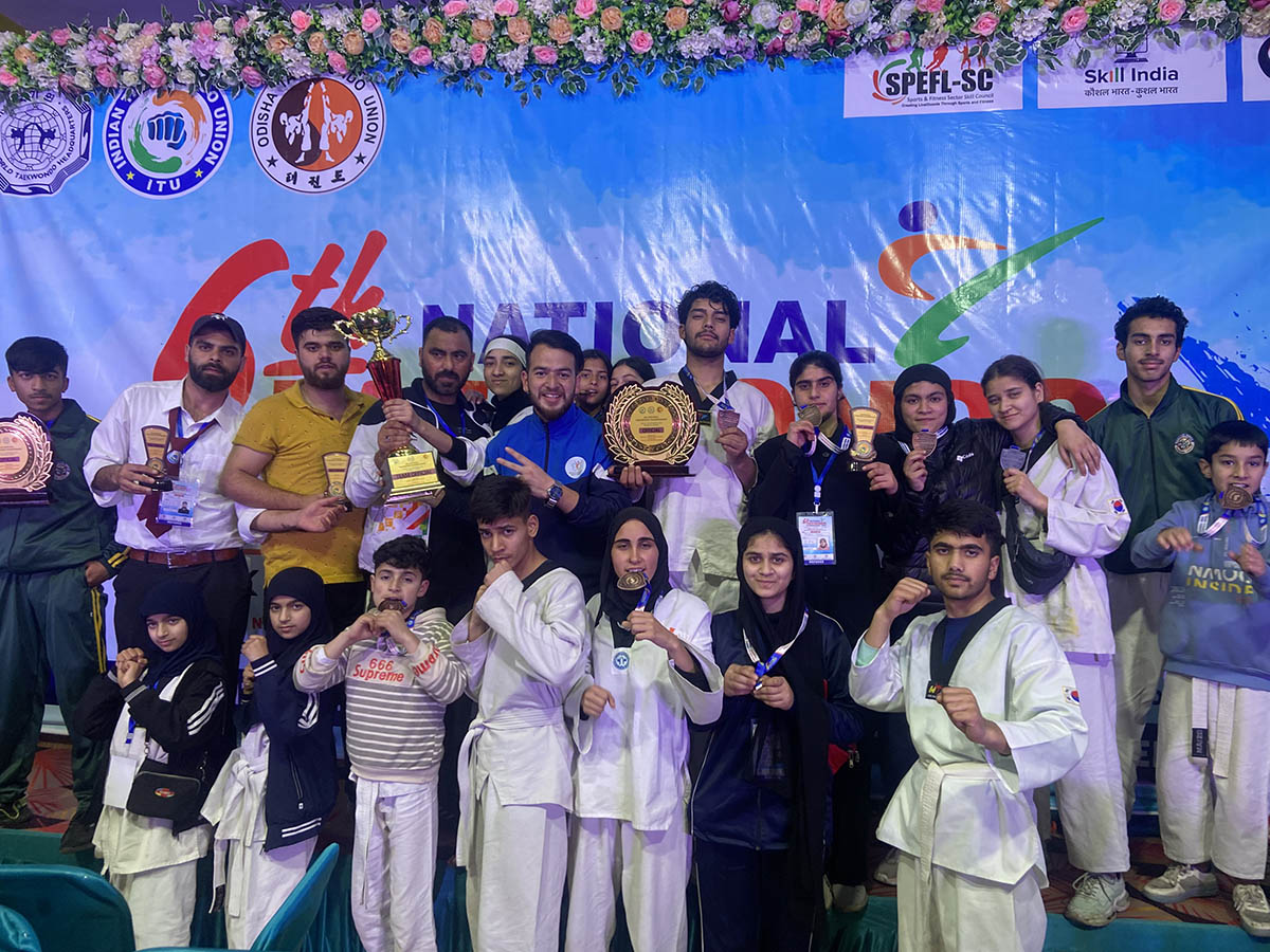 Jammu and Kashmir Taekwondo Union Dominates Nationwide Championship with 19 Medals
