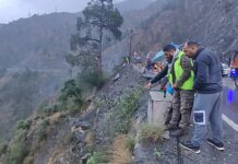 10 Killed As Taxi Rolls Down Into Gorge in Ramban District on Srinaga-Jammu national highway.