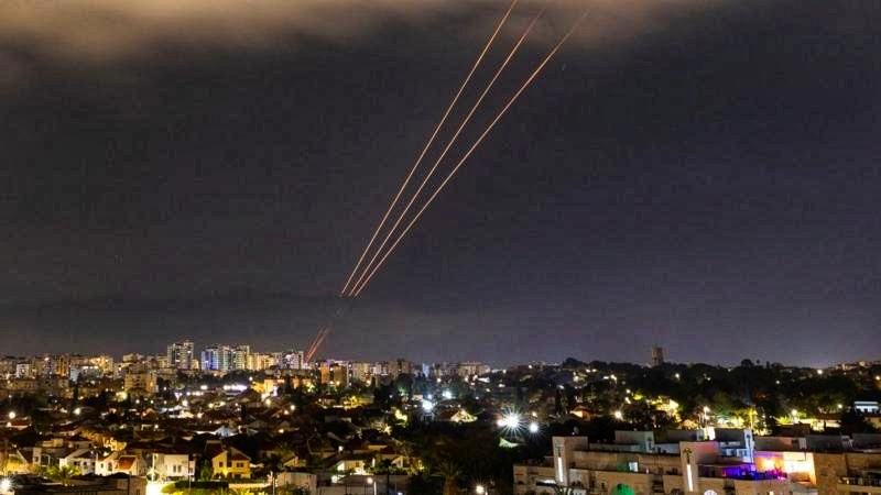 Israel's anti-missile system operating over Ashkelon