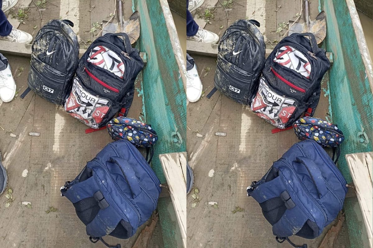 police recovered school bags from the Jhelum River at Chattabal Veir, belonging to the students who tragically drowned in the boat capsize incident on April 16 2024.