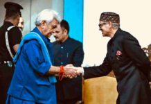 Business Rules for Govt Framed, Sent to LG for Approval: CM Omar Abdullah Lt Governor Shri Manoj Sinha administered the oath of office and secrecy to Chief Minister Shri Omar Abdullah at the swearing-in-ceremony held at SKICC, Srinagar (1)