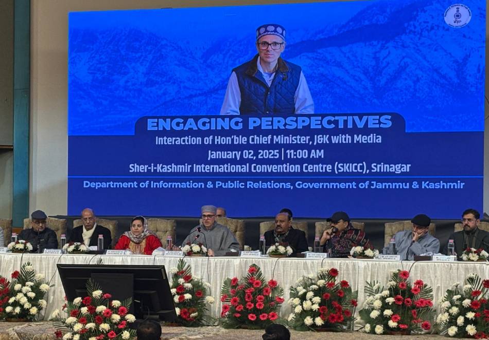 Chief Minister Omar Abdullah addresses the media for the first time after being elected CM of Jammu and Kashmir - January 2, 2025