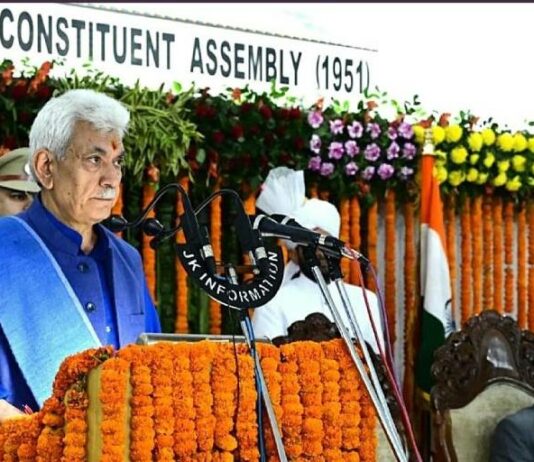 LG Manoj Sinha Leads Kashmir’s Mass Session on Dal Lake, Calls Yoga a Path to Holistic Health LG-Manoj-Sinha-addressing-Jammu-Kashmir-Assembly-at-Jammu-on-March-3