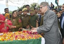CM Omar Pays Tribute to Policemen Killed in Kathua Encounter, Meets Families
