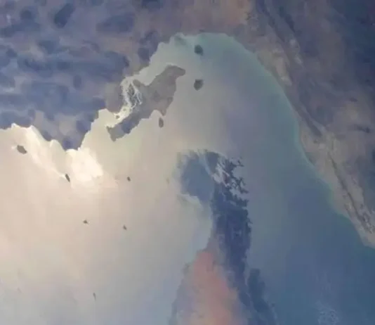 Strait of Hormuz, as seen from space. A NASA photograph