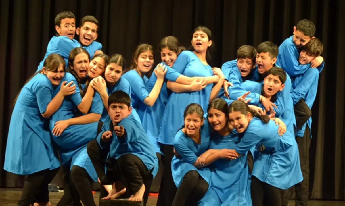 A scared new generation, a still from a student performance.