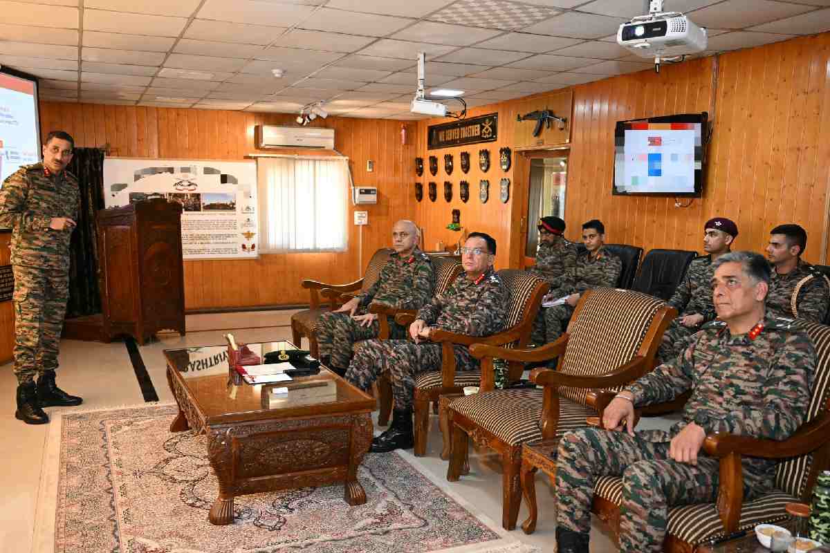 Army Chief General Dhiraj Seth on Wednesday reviewed the prevailing security situation