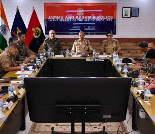 DGP J&K Chairs Security Review Meeting at Police Control Room Kashmir