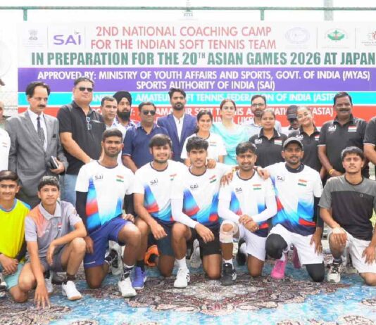 Srinagar Hosts Indian Soft Tennis Team’s National Camp Ahead of 2026 Asian Games Indian Soft Tennis Team