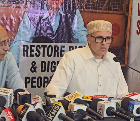 “It Was 2022”: CM Omar Counters JP Nadda on JKSSB Paper Leak Timeline Chief Minister Omar Abdullah addressing press conference in Srinagar on July 21,2026
