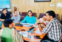 Commissioner Secretary, Youth Services & Sports, Dr. Shahid Iqbal Choudhary, chairing the first quarterly progress of YSS expansion program