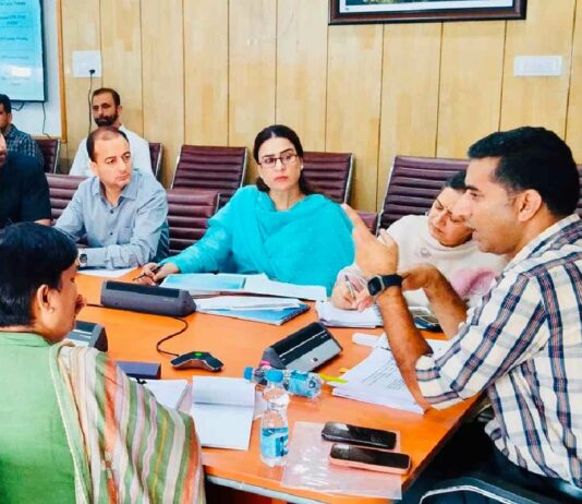 Commissioner Secretary, Youth Services & Sports, Dr. Shahid Iqbal Choudhary, chairing the first quarterly progress of YSS expansion program