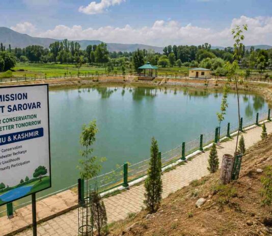 1,056 Amrit Sarovars Completed in Jammu Kashmir Under Water Conservation Mission