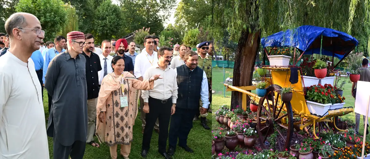 CM Omar Abdullah inaugurates Srinagar’s first Waste to Wonder-Flower Garden developed by Floriculture Department 