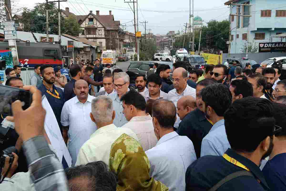 Chief Minister Omar Abdullah during his early-morning tour of Srinagar on August 19,2026