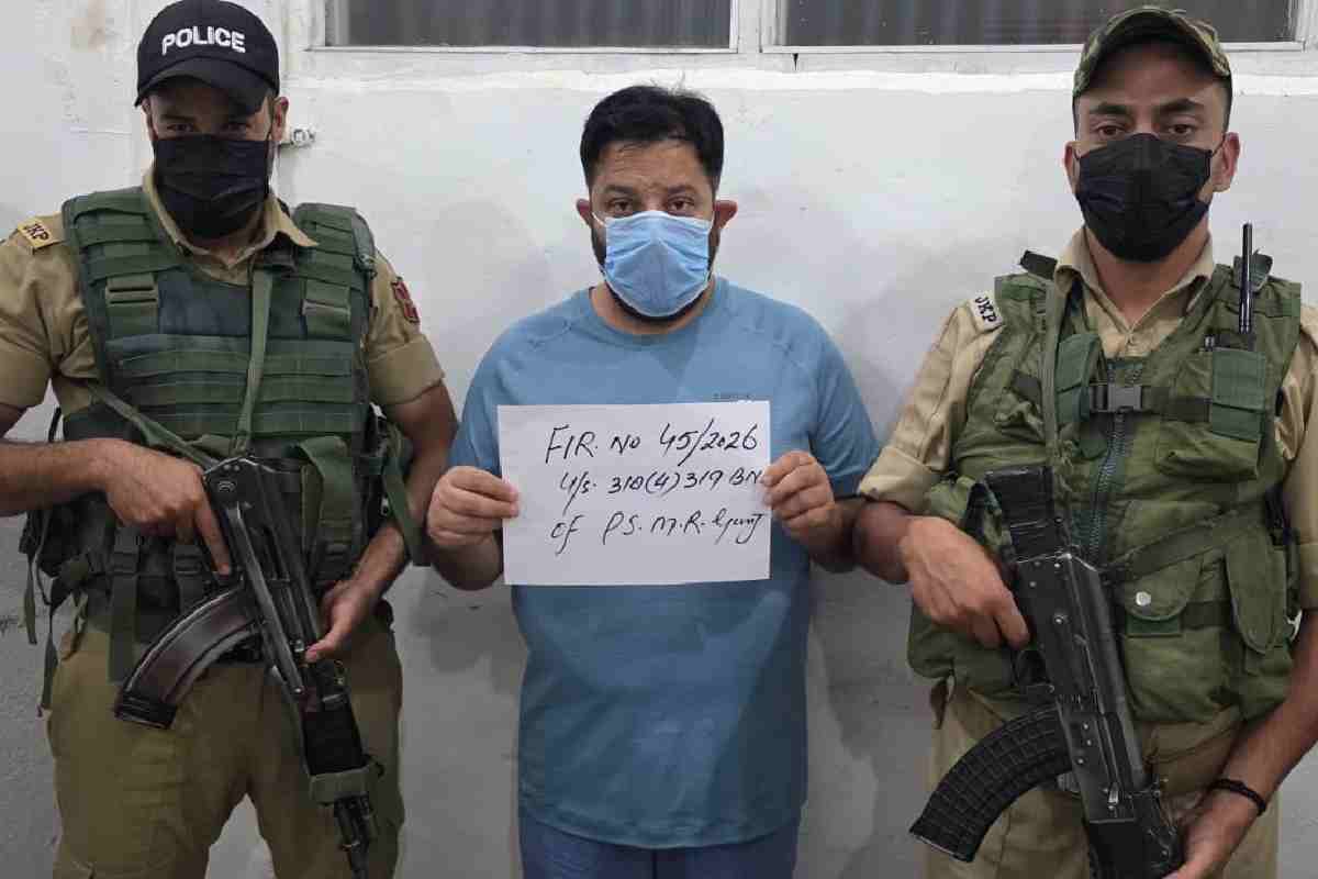 Ubaid Maqbool Khawaja, who was arrested by Srinagar Police in a fraud and impersonation case