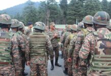 Lt Gen Pratik Sharma, Northern Army Commander, during his visit to south Kashmir to review the security situation on August 27,2026
