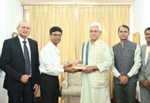 Dr M Srinivas, Member, NITI Aayog, and team of senior officials from NITI Aayog, called on Lieutenant Governor Manoj Sinha