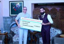 CM Omar Felicitates MMA Fighter Owais Yaqoob With Rs 1 Lakh