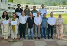 Veterinary officers from Ladakh with faculty members of SKUAST-K during the valedictory function of a two-week training programme on “Future-Ready Livestock Farming” at Shuhama