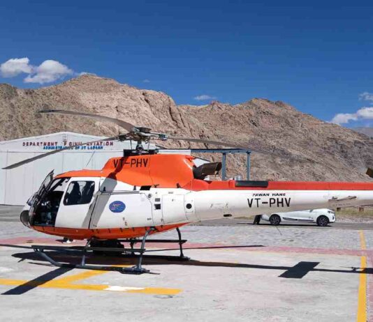 Subsidised Helicopter Services Resume Across Ladakh