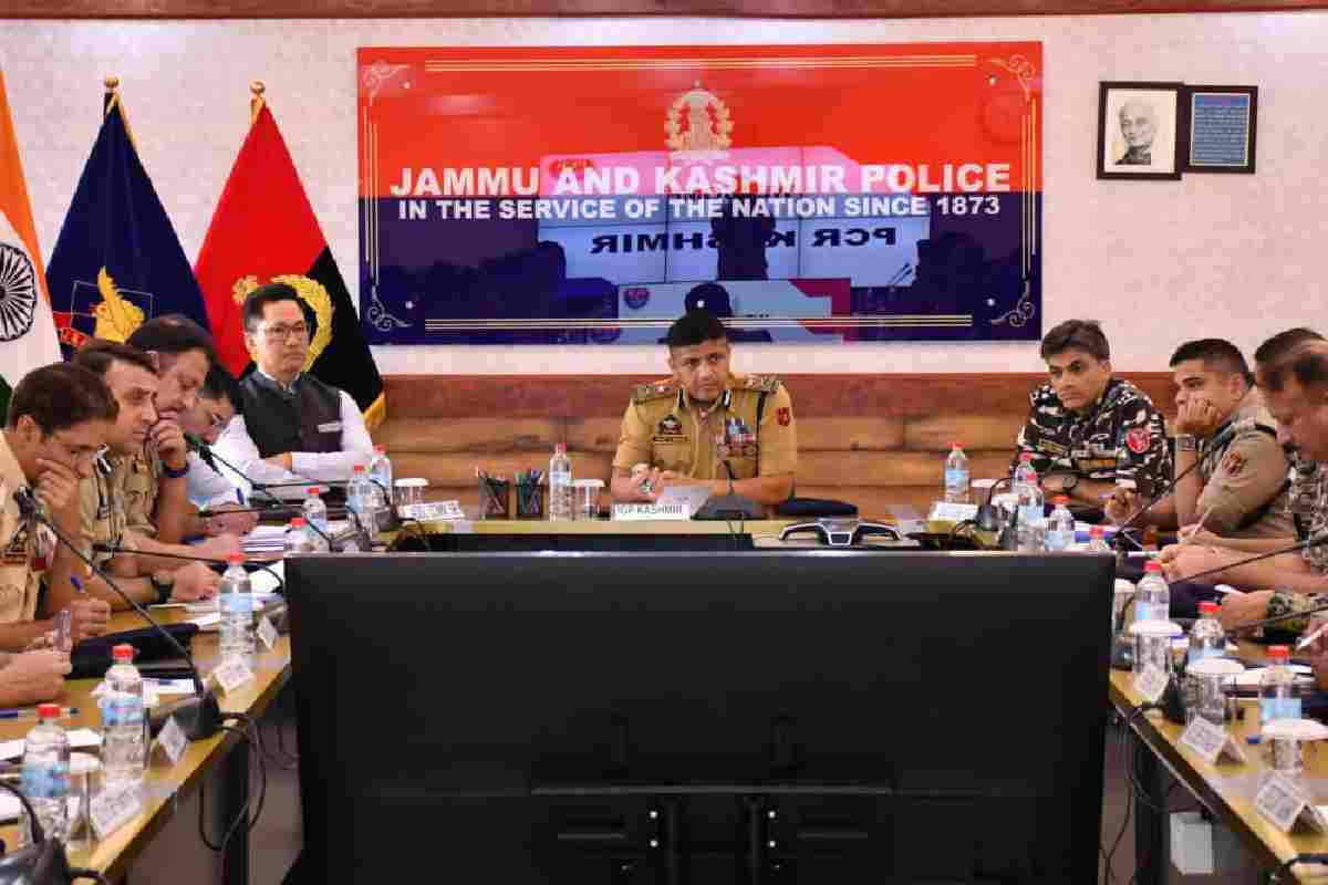 IGP Kashmir Sujit Kumar chairs a security review meeting at PCR Kashmir ahead of the forthcoming International Film Festival in Srinagar on September 4,2026