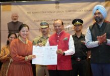 LG Ladakh VK Saxena hands over appointment letters to 396 new recruits at Rozgar Mela