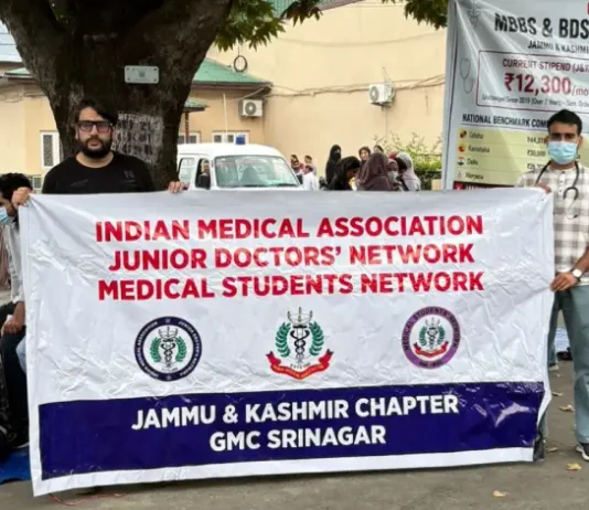 Stipend Row: MBBS Interns’ Protest Enters Second Day Across Jammu Kashmir