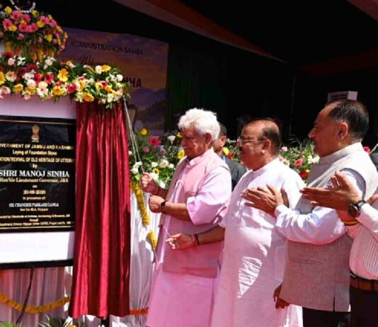 Heritage Restoration Projects Worth Rs 14 Crore Launched In Samba Lieutenant Governor Manoj Sinha Lays Foundation Stone for Renovation, Restoration and Revival of Heritage Sites at Purmandal and Uttervehini