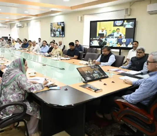 Chief Minister Omar Abdullah chairs a meeting to review health sector reforms and healthcare services in Jammu and Kashmir in Srinagar