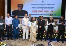 Omar Abdullah Distributes Appointment Orders To 55 New JKAS, Accounts Service Officers Chief Minister Omar Abdullah hands over an appointment order to a newly appointed officer during a function at SKICC in Srinagar on September 15, 2026.