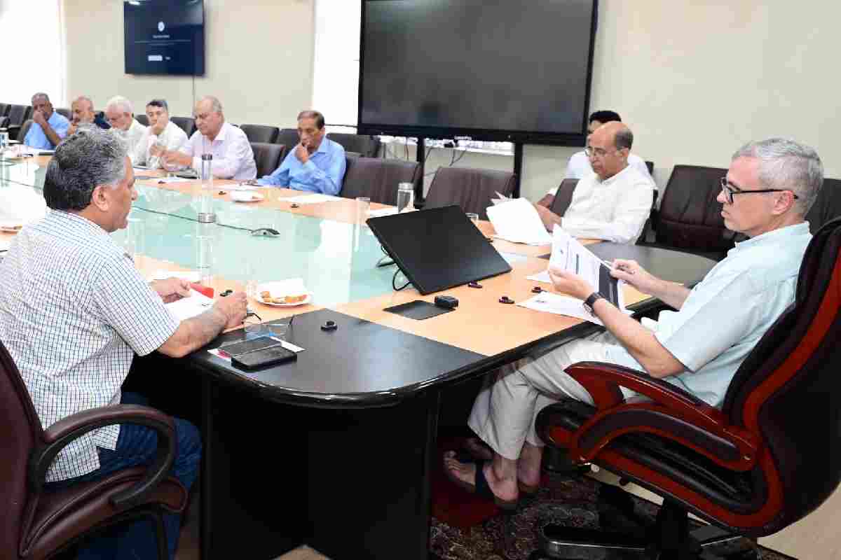 Chief Minister Omar Abdullah during a meeting with members of the Group of Concerned Citizens (GCC) J&K at the Civil Secretariat in Srinagar on September 1,2026
