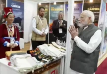 PM Modi Visits Ladakh Pavilion at Bharat Parv 2026 in Gujarat